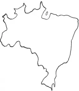 contorno do mapa do brasil 3