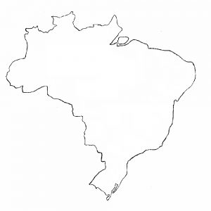 contorno do mapa do brasil para colorir
