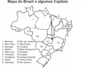 mapa das regiões do brasil para colorir