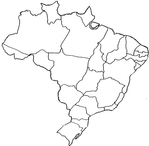 mapa do brasil político para imprimir e colorir
