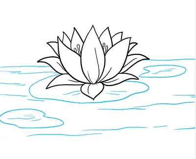 desenho de flor de lotus 9