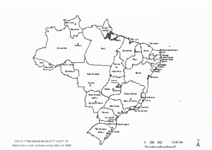 mapa do brasil para pintar 2