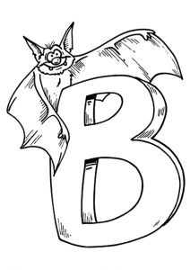 desenho da letra b para pintar 2