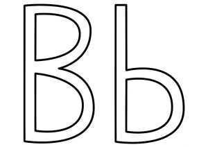 desenho da letra b para pintar 9