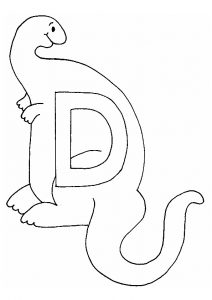 desenho da letra d para pintar 5
