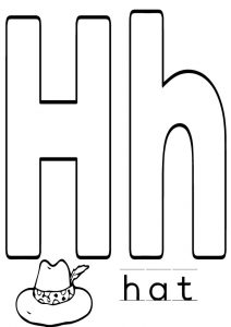 desenho da letra h para pintar 12