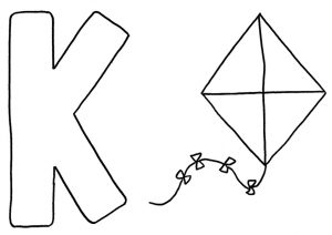 desenho da letra k para pintar 5