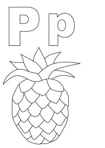desenho da letra p para pintar 5