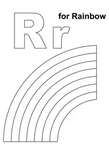desenho da letra r para pintar 2
