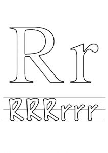 desenho da letra r para pintar 8