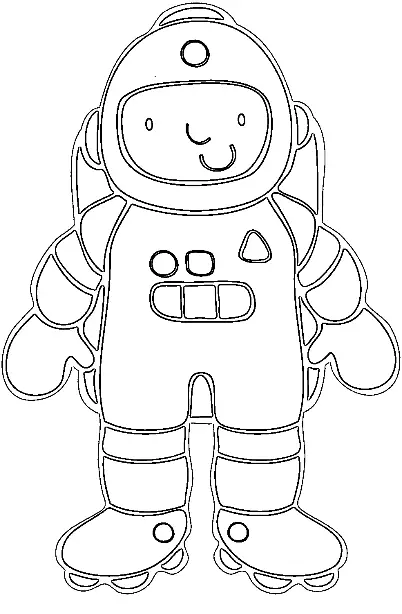 desenho de astronauta para colorir e pintar