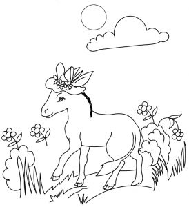 desenho de burro para pintar 8