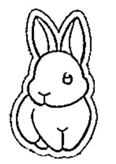 desenho de coelho para colorir e pintar