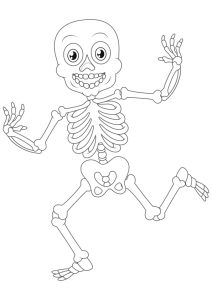 desenho de esqueleto para pintar 5