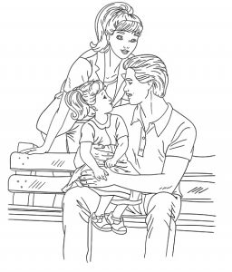desenho de família para pintar 9