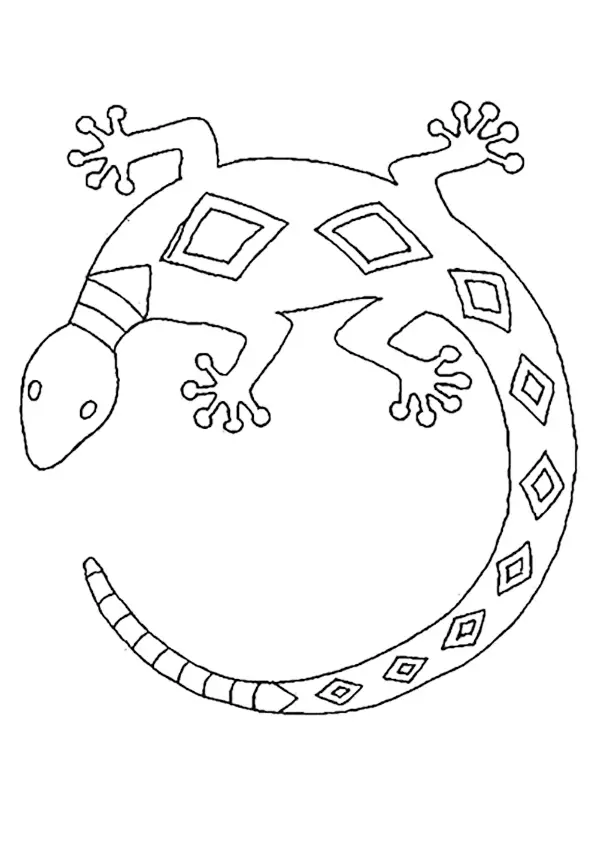 desenho de lagarto para pintar 2
