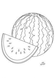 desenho de melancia para pintar 2