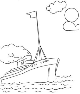 desenho de navio para pintar 5