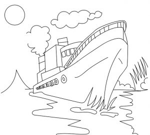 desenho de navio para pintar 6