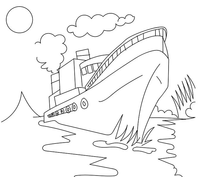 desenho de navio para pintar 6