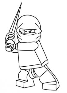 desenho de ninja para pintar 1
