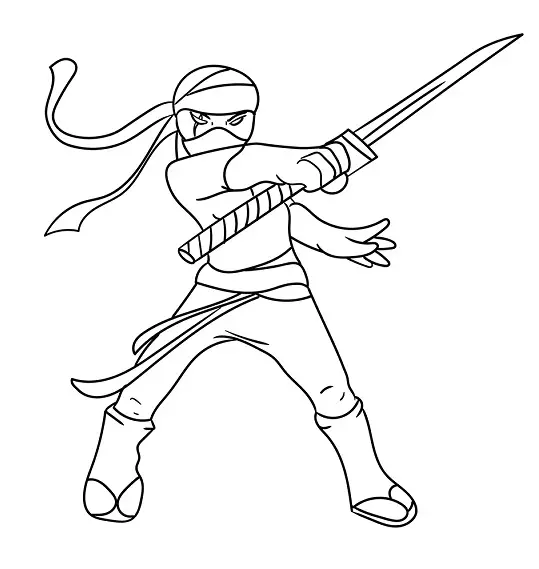 desenho de ninja para pintar 14