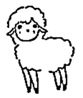 desenho de ovelha para colorir e pintar