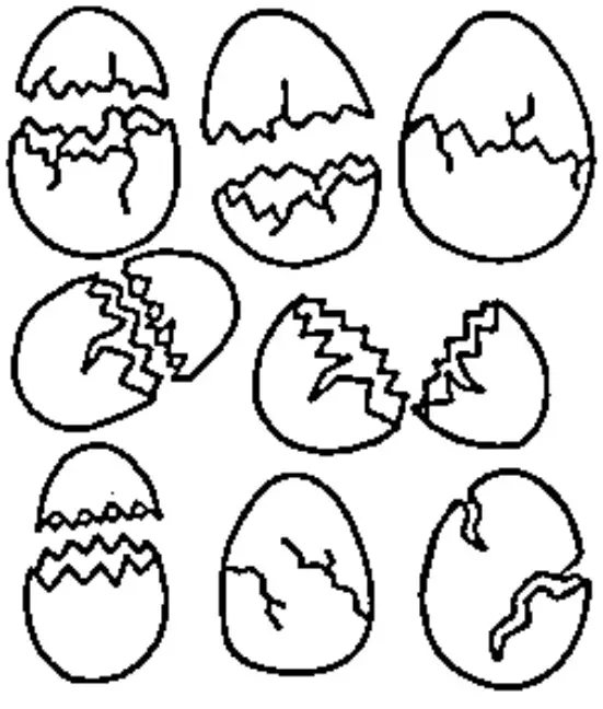 desenho de ovo para colorir e pintar