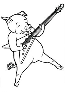 desenho de porco para pintar 11