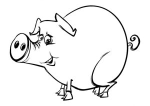 desenho de porco para pintar 14