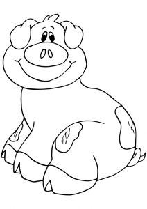 desenho de porco para pintar 2