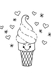 desenho de sorvete para pintar 7