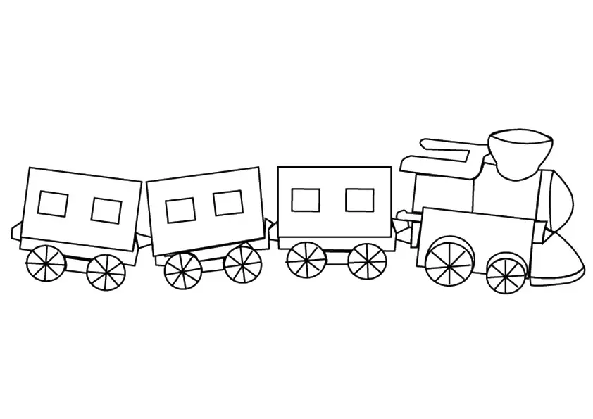 desenho de trem para pintar 14