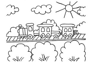 desenho de trem para pintar 15