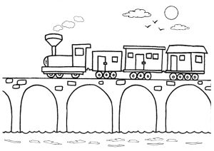 desenho de trem para pintar 16