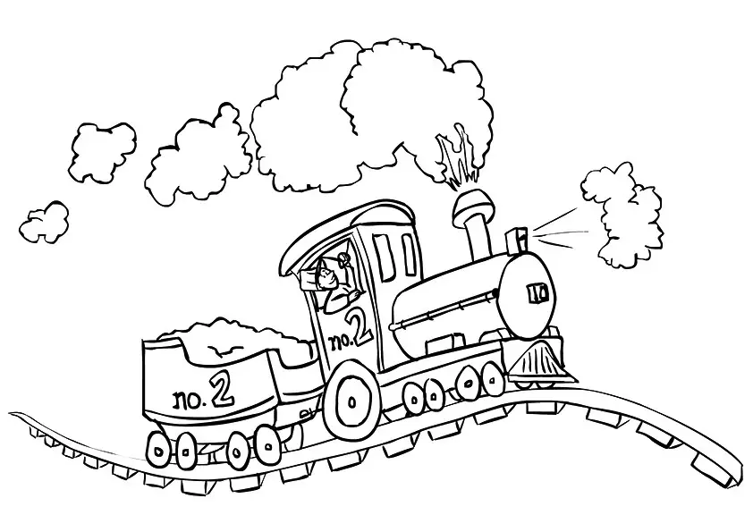 desenho de trem para pintar 18