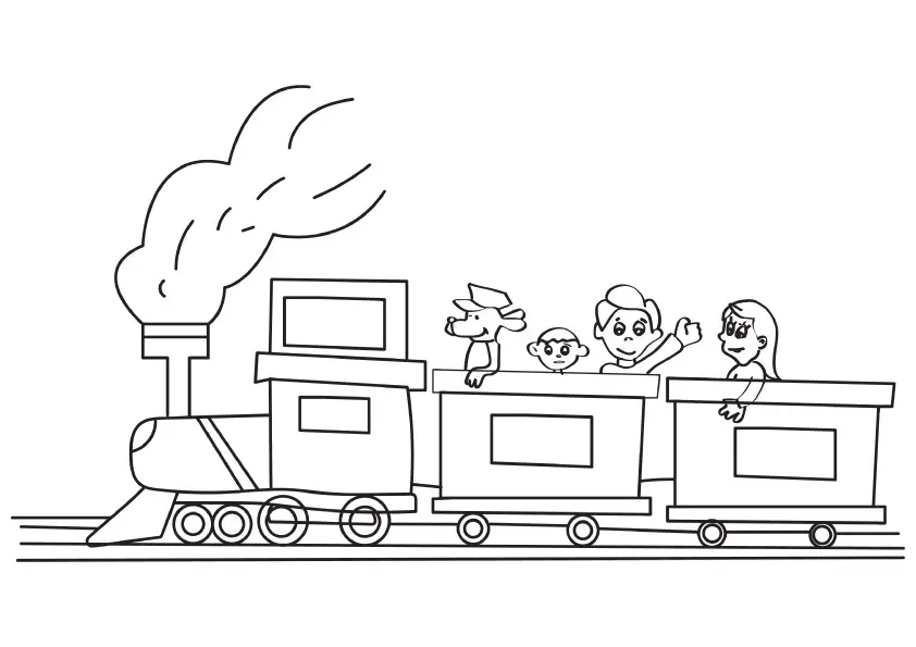 desenho de trem para pintar 22