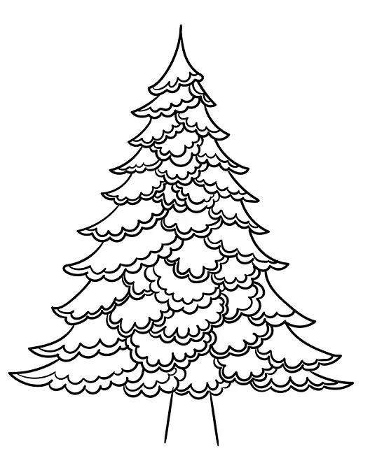 desenho de árvore de natal 13