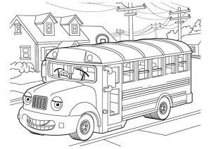 desenho de ônibus para pintar 6