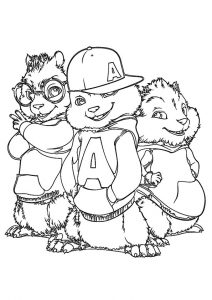 desenho do alvin e os esquilos para pintar 6