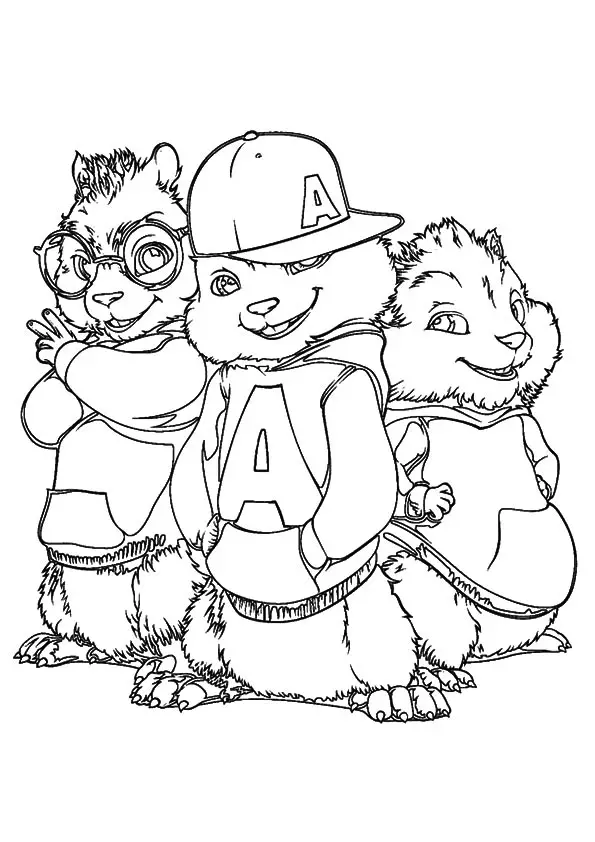 desenho do alvin e os esquilos para pintar 6