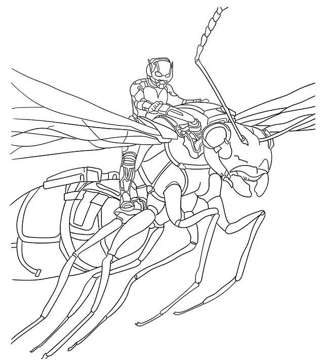 desenho do homem-formiga para pintar 8