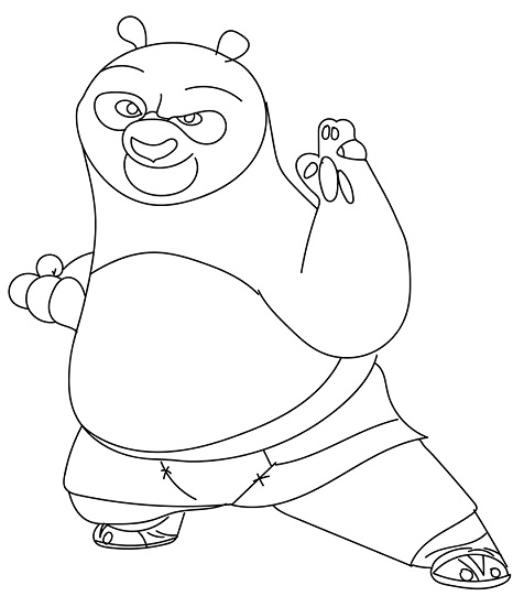 desenho do kung fu panda para pintar 6