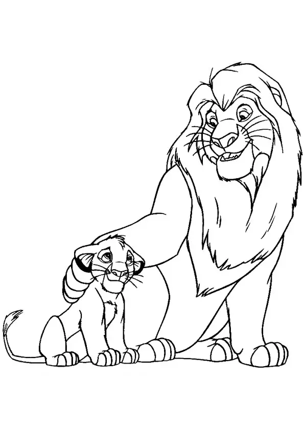 desenho do rei leão para pintar 8
