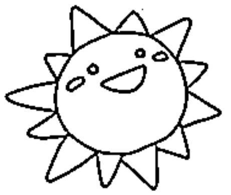 desenho do sol para colorir e pintar