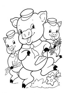desenho dos três porquinhos para pintar 4