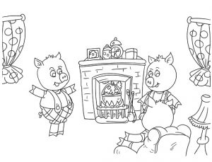 desenho dos três porquinhos para pintar 9