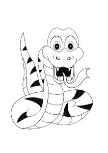 Páginas para colorir King Cobra para crianças
