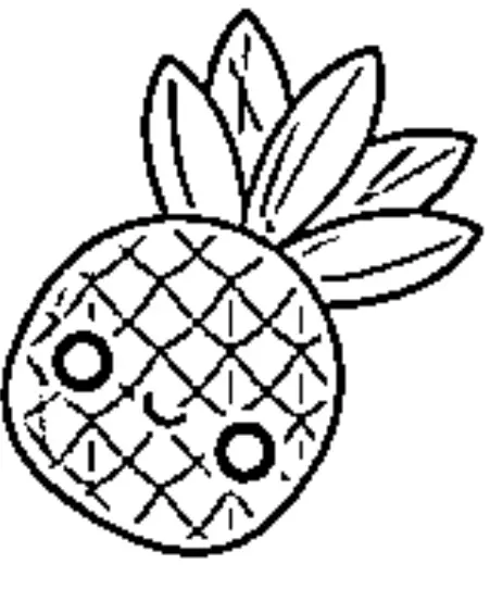 desenhos de abacaxi para colorir
