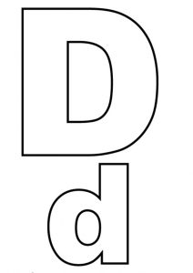 letra d para colorir